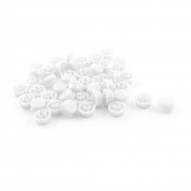 45pcs White Plastic Pushbutton Caps Cover for 12mmx12mmx7.3mm Tact Switch