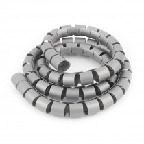 Flexible Spiral Tube Cable Wire Wrap PC TV Cord Management 1M 3Ft Gray