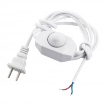 White 1.8Meter Lamp Power Cord Swivel Dimmer Switch AC 250V/110V US Plug