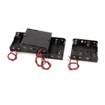 4 x Battery Holder Box Case Black for 4 x 1.5V AA Batteries
