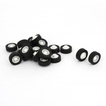 20 Pcs 13mm Dia Rubber Roll Plastic Spoke Car Auto Model Toys Wheels