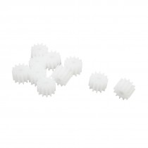 10 Pcs White Plastic 12 Teeth Electrical Models Toothed Wheels Gears