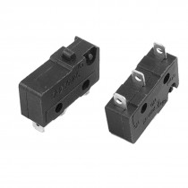 10 Pcs SPDT NO NC Momentary Push Button Micro Switches AC 250V 5A 3 Pin Black