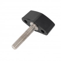 1/4" Male Thread Diameter Black Plastic T Handle Clamping Knob