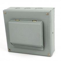 Gray Metal Power Distribution Switch Box Cover Guard 19cm x 18cm x 9cm