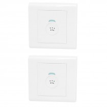 Sound Sensor Control Wall Mount Switch White AC 250V 200W 2 Pcs