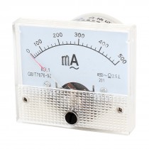 AC 0-500mA Analog Ammeter Analogue Panel Current Testing Ampmeter Meter
