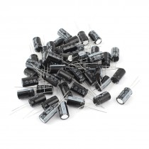 50pcs 10mmx17mm Cylindrical Aluminum Electrolytic Capacitor 25V 100uF