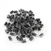 100pcs 25V 330uF Radial Leads Aluminium Electrolytic Capacitor 8mm x 12mm