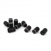 10 Pcs 6mm Hole Diameter Potentiometer Knob Cover Cap 10mmx16mm Black