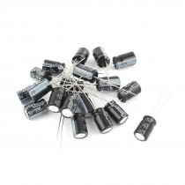 20 Pcs 25V 330uF 8mm x 12mm Cylindrical Polarised Electrolytic Capacitor