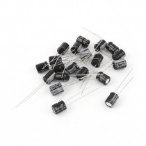 20pcs 10V 470uF 6 3mm x 8mm Cylindrical Aluminium Electrolytic Capacitor