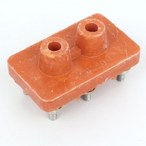 Orange Ceramic Cover Dual Rows 6 Positions Single Phase Barrier Terminal Block