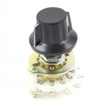 Guitar Amplifier Channel Band Select Rotary Switch 1 Pole 6 Position 1P6T w Knob