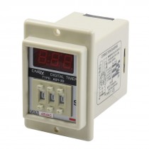 AC 48V 8 Pin 0 1 99 9 Minute Digital Timer Time Delay Relay Beige ASY 3D