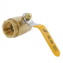 F/F Female to Female 3cm 1.2" Threaded Yellow Lever Ball Valve