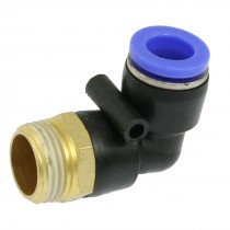 2 Pcs Elbow One Touch Fittings 12mm to 1/2" Thread Quick Connector