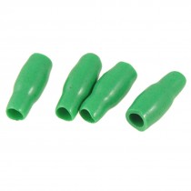 50 Pcs 17mm Length 4mm Dia. Green Flexible PVC Alligator Clip Insulated Covers