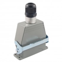 Gray PG16 22mm Dia Thread Industrial Connector Shell