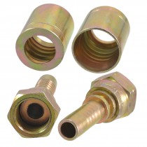2 x 1/2" NPT Thread Hex Bushing Straight High Pressure Oil Pipe Connectors