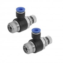 2 Pcs 3 8" PT Thread to 6mm Tubing Speed Control Quick Fittings