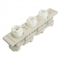 AC 500V 4A Ceramic Fuse Link E27 3P 690V 25A Screw Base w Gray Plastic Holder