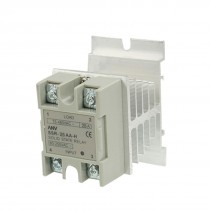AC-AC 25A 80-250VAC 75-480VAC SSR Solid State Relay w Heat Sink