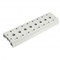 White 7 16" Female Thread 8 Stations Solenoid Air Valve Base