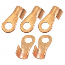 5 Pcs 40A Open Cable Connector Ring Tongue Copper Passing Through Terminals