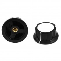 Adjustable Turn 36mm Top 6mm Shaft Insert Dia Potentiometer Knob Cap 2pcs