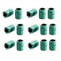 15 Pcs 15uF 400V 105C Radial Electrolytic Capacitors Green 13x17mm
