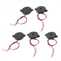 5 Pcs DC 1 30V 85nu llSou ndElectron icPassi veBuzz erAla rmBla ck 3 0 x57