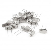 20 Pcs 20MHz 20 000M 20M Hz Passive Quartz Crystal Oscillator Silver Tone HC 49S