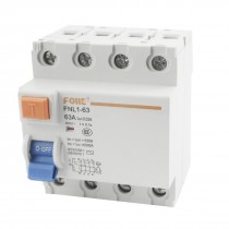 FNL1 63 on Off Switch Single Pole Residual Current Circuit Breaker AC400V 63A