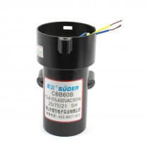 CBB60 AC 400V 15uF 50 60Hz Cylinder Shape Dual Wire Motor Capacitor
