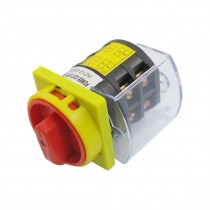 Latching AC 380V 25A 2 Position Cam Combination Changeover Switch w Clear Case