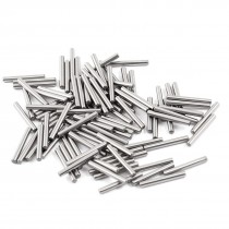 100 Pcs Stainless Steel 1 95mm x 15 8mm Dowel Pins Fasten Elements Silver Tone