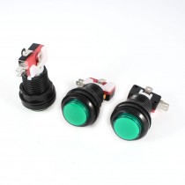 3 Pcs Panel Mount 3pin SPDT Green Push Button Momentary Switch AC 100 240V