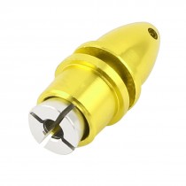 3 17mm RC Gold Tone Metal Bullet Propeller Holder for Brushless Motor