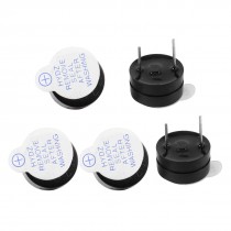5pcs DC 5V 30mA Industrial Electronic Continuous Sound Buzzer Black 12x6 5mm