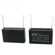 2Pcs AC 450V 1.2uF 5% Radial Lead Type Air Conditioner Motor Capacitor