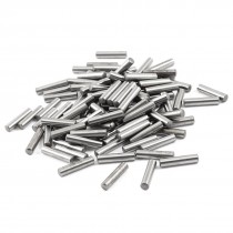 100 Pcs Stainless Steel 4 3mm x 19 8mm Dowel Pins Fasten Elements Silver Tone