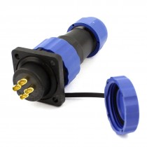 SD20 20mm 4 Pin Square Waterproof Aviation Cable Connector Plug Socket IP68