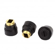 3 Pcs 9mm x 6mm Brass Rectangular Hole Carbon Brush Holder Cover Replacements