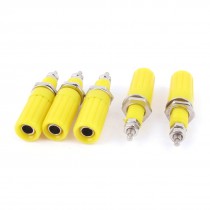 5 Pcs Yellow 3mm Male Threaded Diameter Banana Binding Post