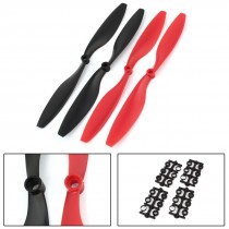 2pairs 10x4 5 1045L R Nylon CW CCW Propeller Kit Black Red for Multicopter Quadc