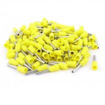 100 Pcs Wire Crimp Connector Terminal Pre Insulated Ferrule Yellow E7508 20AWG