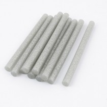 10pcs 7mm x 103mm Glitter Electric Hot Melt Gun Glue Adhesive Stick Silver Tone
