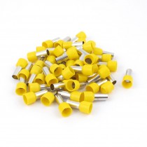 50 Pcs Wire Crimp Connector Terminal Insulated Ferrule Yellow E16-12 6AWG 16mm2