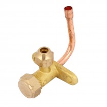 50mm Long 3 8BSP Inlet 2 Way Bend Flare Tube Split Valve for Air Conditioner